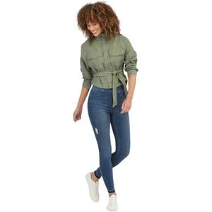 👖 Spanx Distressed Skinny Jeans – Medium Wash | Pull-On | Size 3X (26–28) | NWT
